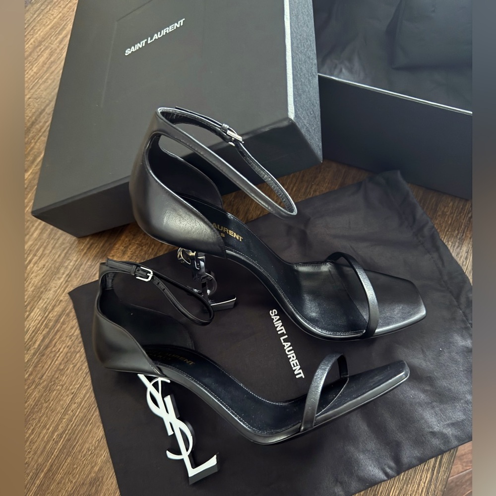 Saint Laurent Opyum Ankle-Strap Sandals